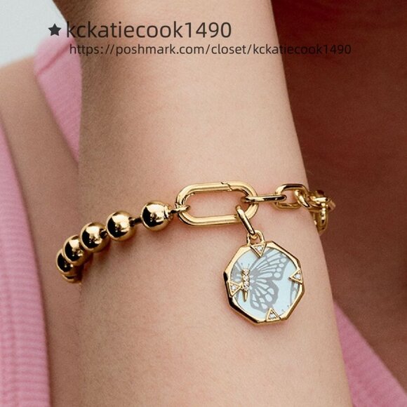 Pandora ME Pearlescent Butterfly Medallion Charm - Picture 2 of 2